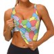 thumbnail image 3 of Balery Colorful Easter eggs Sujetadores deportivos con espalda cruzada para mujer, acolchados, sin costuras, de alto impacto, ideales para yoga, gimnasio, entrenamiento y fitness.-Large, 3 of 8