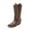 BROWN-PU, variant on Women's Mid-Calf White Western Cowboy Boots Classic Embroidered Cowgirl Boots
