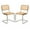 Burly Wood, variant on Tcbosik 2 Pack Rattan Dining Chairs, Velvet Fabric Accent Chair with Metal Legs, Upholstered Side Chair for Kitchen, Bedroom, Living Room, Champagne