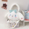 thumbnail image 4 of Sanrio Cinnamoroll-Bolso de mano de felpa para niña, cartera de mano Kawaii de dibujos animados, bolso de hombro para llaves, monedero, juguete, regalo de cumpleaños, 4 of 4