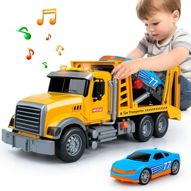 Toy Trucks for Boys 2-4 Years, Carrier Truck for Toddlers, Birthday Gifts for Boys Ages 2 3 4 Years Old