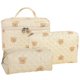 thumbnail image 5 of Juego de Neceser Cosmético Floral Likrtyny Tres Piezas Almacenamiento Portátil Blanco/caqui, 5 of 9