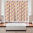 thumbnail image 2 of Ambesonne Fruit Kitchen Curtains, Colorful Sliced Apples Print, 55"x24", Multicolor, 2 of 3