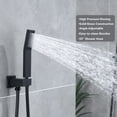 thumbnail image 4 of Rainfall Shower System Matte Black with High Pressure 12 inch Shower Head Hand Held Square Shower Head Bathroom Luxury Rain Mixer Shower Complete Combo Set Wall Mounted, 4 of 8