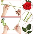 thumbnail image 3 of Morttic12pcs Artificial Roses with Stems Red Roses Valentine's Artificial Flowers Decorations for Mothers Day Bridal Bouquet Wedding Party Christmas Home Decor (Red), 3 of 7