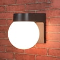 thumbnail image 4 of Lámpara de Pared LED para Porche Exterior, con Base de PC y Negra, Pantalla Acrílica Lechosa, E27, Bola, para Exteriores., 4 of 5