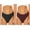 Black/Brown, variant on WREESH 2-Pack Women's High-Cut Seamless Bikini Bottoms, No Show Panties Quick-Dry Swimwear for Beach, Pool & Tropical Vacations