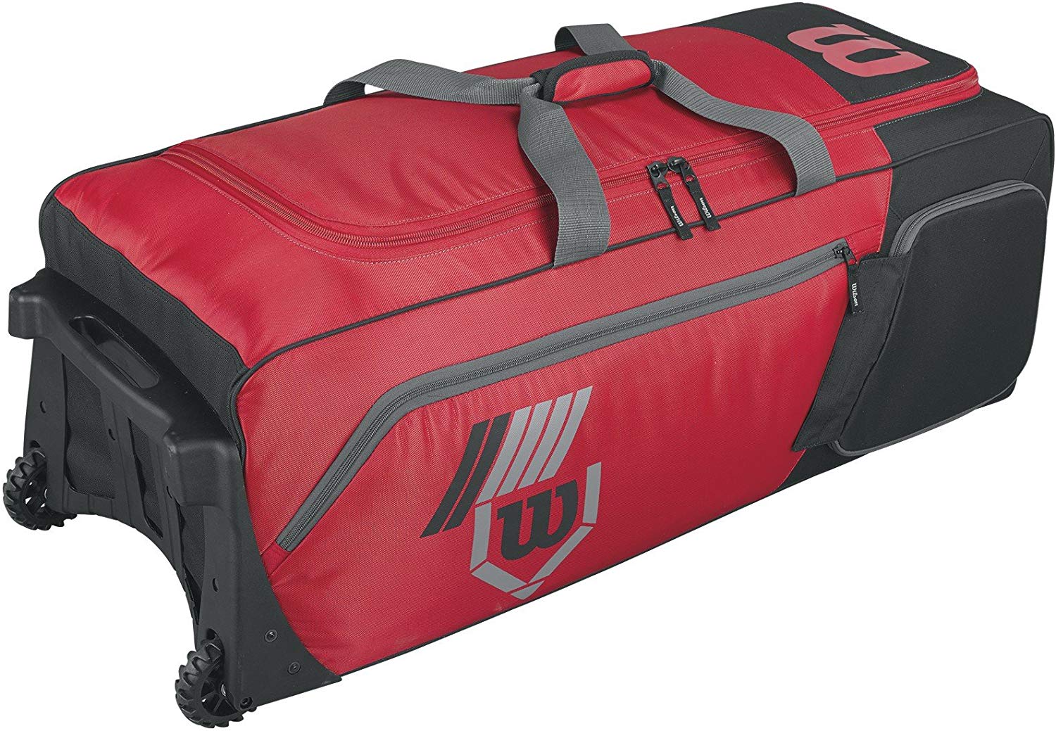 New Wilson Pudge 2.0 Catcher Wheeled Equipment Bag Red/Black 4 Bat 39