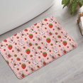 thumbnail image 2 of Pink Cow Strawberry Pattern Bathroom Rugs Mat,Non Slip Microfiber Bathroom Rug,Rubber Backing,Soft Bathroom Mats for Bathroom Floor,Tub and Shower,17x27in(43x68cm), 2 of 5