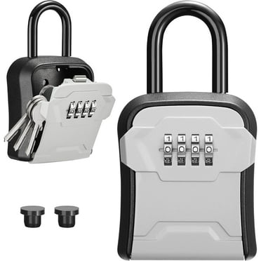 Lock Box Key Lock Box Wall Mount & Portable Combination Lockbox with Resettable Code Security Lockbox for Outside House Keys Apartment Realtors Spare Keys Storage