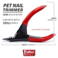 thumbnail image 3 of Jeffers Pet Nail Trimmer Small Hole Red – Guillotine Clippers for Dog, Cat, Puppy & Small Animal Grooming – Stainless Steel Blade, Non Slip Grip, Pet Grooming Tool for Home & Travel, 3 of 7