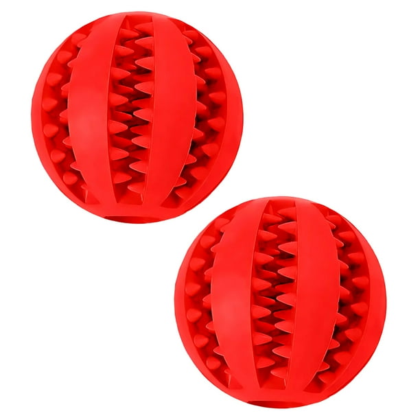 Pelota Para Perros De Caucho Element Resources Juguete Para Mascotas Pack 2 Pz Rojas