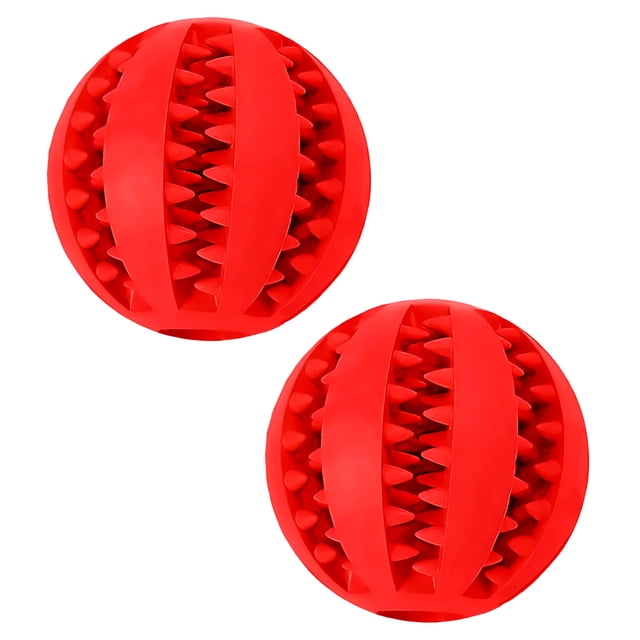 Pelota Para Perros De Caucho Element Resources Juguete Para Mascotas Pack 2 Pz Rojas