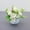 White-WH-clearacne, variant on OEFNTAC Artificial Flower Arrangement 5.91x4.72x4.72in Polyester Dining Table Centerpiece Home Decor Silk Flowers