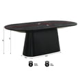 thumbnail image 4 of Best Master Furniture Terra Transitional Modern Oval Dining Table (Ebony Black), 4 of 4