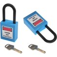 thumbnail image 1 of Wekity Lockout Tagout Locks Safety Padlock Loto Locks Keyed Alike PA Lock Out Tag Out Steel Shackle Small Luggage Padlocks Blue 2PCS-0621, 1 of 5