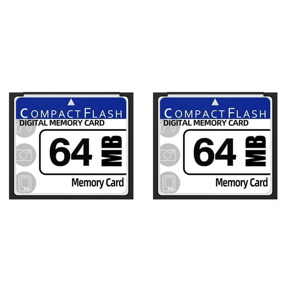 2X 64MB Compact Flash Memory Card for Camera, Advertising Machine, Industrial Computer Card,2 x Compact Flash Card,White&blue