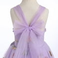 thumbnail image 6 of IBTOM CASTLE Flower Girl Dress Princess Sleeveless Floral Embroidered Kids Summer Wedding Pageant Birthday Tulle Tutu Dresses 3-4 Years Purple, 6 of 8