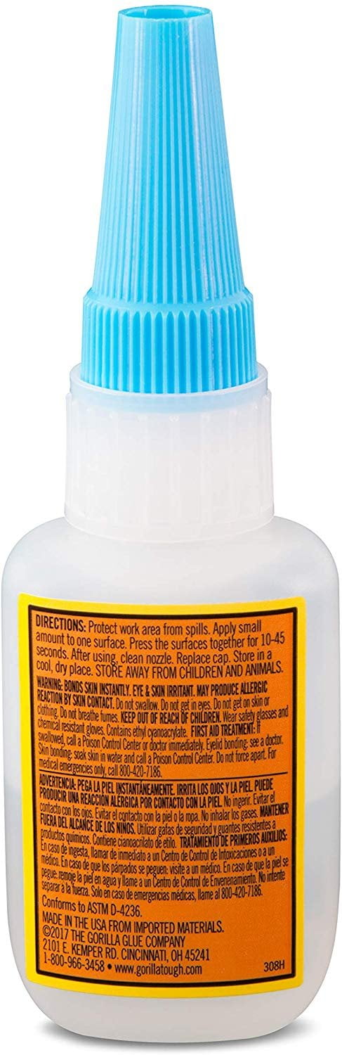 10-pack Gorilla Super Glue Gel - Fast Dry, Clear - 10 Pack, 20g Each — Residential Use, Standard Application