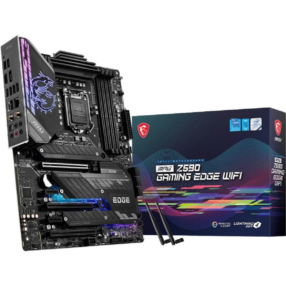 MSI MPG Z590 GAMING EDGE WIFI Desktop Motherboard - Walmart.com ...