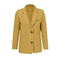 thumbnail image 4 of Busydd Blazers for Women Solid Color Lapel Suit Jackets for Women Casual Long Sleeve Women's Blazers & Suit Jackets with Pockets 2XL, 4 of 4