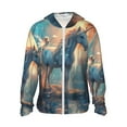 thumbnail image 1 of Vsdgher Chandail à Capuchon pour Adultes à Imprimé de Cheval Blanc de Lac Forestier, Maillot Dermoprotecteur pour Hommes Femmes, Chandails de Pêche à Manches Longues avec Protection Solaire pour Course Athlétique Natation - Grand, 1 of 7