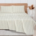 thumbnail image 3 of ROYALE LINENS 300 Thread Count 100% Long Staple Combed Cotton Sheet Set - 4 Piece Queen Bed Sheets - 1 Fitted, 1 Flat & 2 Pillow Cases - Soft Cool & Crisp Sheet Set (Queen, Waves), 3 of 7