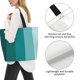 thumbnail image 3 of Easygdp Teal Color Bolsas Tote para Mujer, Bolsos de Hombro para Viaje, Bolsos de Mano de Gran Capacidad para Compras y Trabajo, 3 of 8