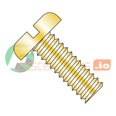 

10-32 x 1 Machine Screws / Slotted / Pan Head / Steel / Zinc Yellow (Quantity: 4 000 pcs)