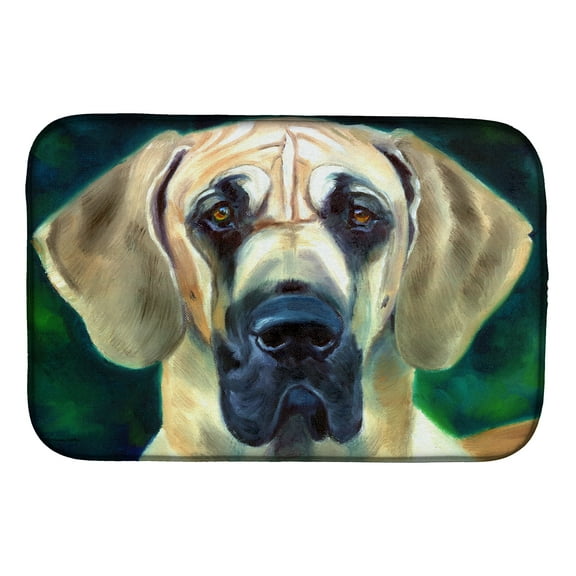 Caroline's Treasures Great Dane Lookin at you Dish Drying Mat