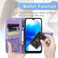 thumbnail image 2 of for Blackview A80S Wallet Case for Women,3D Butterfly PU Leather Shell with Credit Card Slots Case Cover for Blackview A80/A80S Rhinestone Purple, 2 of 12