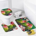 thumbnail image 4 of Colorful Birds on Blossom Branch Shower Curtain Set Modern Bathroom Decor Mats 4pcs Fabric Bathroom Curtain Slip Floor Rug Toilet Lid, 4 of 8