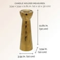 thumbnail image 6 of Elements 4X12-inch Gold Foil Ceramic Candle Holder, 6 of 9