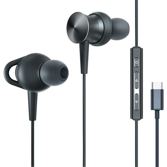 SUMWE USB C Headphones Type C Earphone with Microphone for iPhone 16/15 Pro/Max Samsung Galaxy W24 Z Flip5 S24/S23 Google Pixel 9/8/7/6 iPad Pro