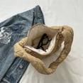 thumbnail image 2 of Bolso plisado de nube para mujer, bolso de hombro acolchado informal, bolso de mano hinchado para chica (caqui), 2 of 8