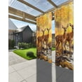thumbnail image 3 of nqOlkjepod Outdoor Curtains for Patio Waterproof, Orange Deer Outdoor Privacy Panels Grommet, Autumn Forest Elk River Blackout Outside Curtains for Porch/Cabana/Pergola/Gazebo 54"x95", 1 Panel, 3 of 8