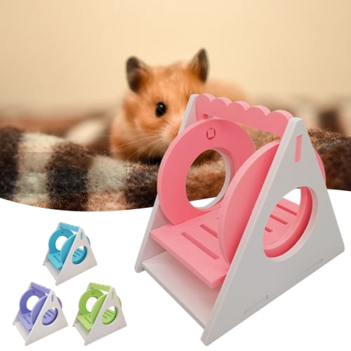 Wooden Triangle Swing Playing Toy for Small Animal Hamster Mouse Rat Gerbil 