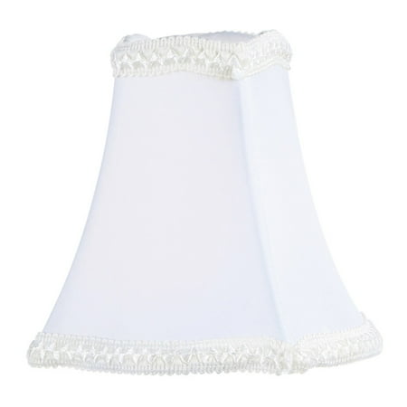 - Livex Lighting White Fancy Square Silk Clip Shade