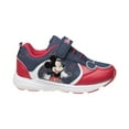 thumbnail image 2 of Disney Boys Mickey Mouse Sneakers with One Red Light, Navy Red, Size: 12, 2 of 7