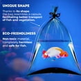 thumbnail image 4 of Clear Plastic Fish Bags for Live Fish, 9 x 15 Inch. Pack of 100 Polyethylene Live Fish Shipping Bags. 2 Mil Thick Aquarium Fish Bags. Durable Fish Transport Bags. Plastic Bags for Fish Transport, 4 of 7