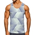 thumbnail image 1 of Aayomet Débardeurs Hommes Été Décontracté Sans Manches Col Rond Imprimé Débardeurs Chemises (Bleu, m), 1 of 4