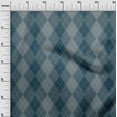 thumbnail image 3 of oneOone Polyester Spandex Teal Blue Fabric Check Sewing Fabric By The Yard Printed Diy Clothing Sewing Supplies 56 Inch Wide, 3 of 5