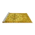 thumbnail image 2 of Ahgly Company Machine Washable Indoor Rectangle Medallion Yellow Traditional Area Rugs, 7' x 9', 2 of 4