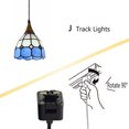 thumbnail image 4 of FSLiving Remote Control Pendant Light 3-Light J-Type Track Pendant Lamps Tiffany Pendant Light Stepless Dimming Color Changing Customizable - Bulb Included, 4 of 7