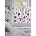 thumbnail image 4 of Kitchen Curtains 54 Inches length, 4th of July Window Treatment Curtain Drapes, Independence Day Blue Red Star Fireworks Thermal Insulated Drapes for Basement Hotel RV, 42"x54", 2 Panels, 4 of 7