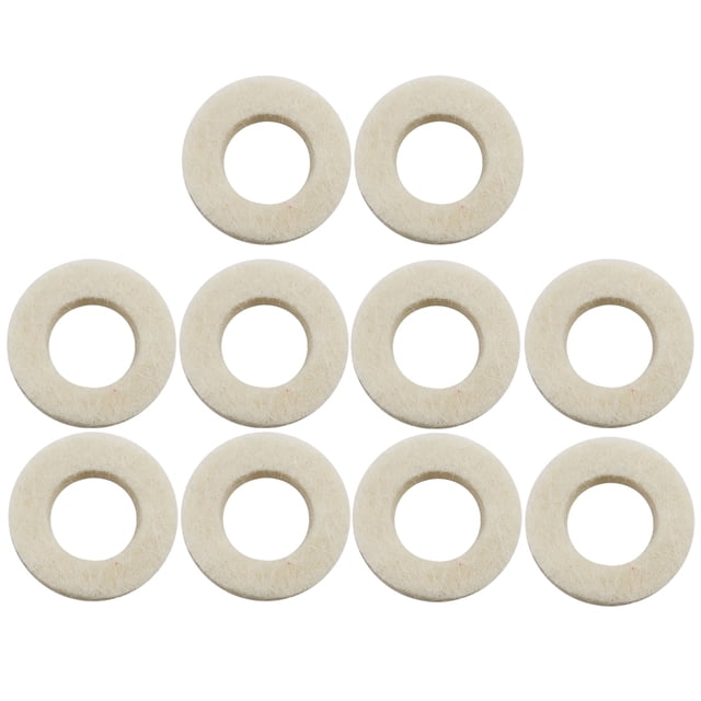 Shisuyan 10 Pcs Rondelles en Feutre Trompette Coussin Accessoire d'Instrument de Musique Trompette (Blanc)