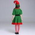 thumbnail image 7 of HUAXUN-Christmas Dress Up Set for Kids - Complete 4-Piece Holiday Outfit with Dress, Hat, Socks & Belt, Festive Role Play Wear for Themed Parties & Seasonal Celebrations(GreenA,11-12 Years), 7 of 7