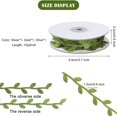 thumbnail image 3 of Cinta de planta de hoja colgante falsa de uva artificial, utilizada para manualidades de bricolaje y decoración de jardín de casa, boda, fiesta, 3 rollos (oro/plata/verde) JM, 3 of 4