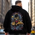 thumbnail image 2 of Big and Tall Men Hoodie Plus Size Hooded Sweatshirt Fleece Pullover 4XLT H2 5KPC G06, 2 of 8