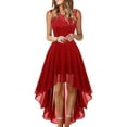 thumbnail image 1 of Bellella Dames Mini Maxi Robes Mousseline de Soie Réservoir Robe de Soirée Robe Bohème Sans Manches Vacances Rouge S, 1 of 5